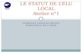 FLORENCE LAGNEAU-BILLET DIRECTRICE DE L’AM28 LE STATUT DE L’ELU LOCAL Atelier n°1.