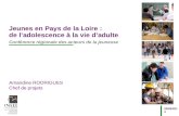 Amandine RODRIGUES Chef de projets 25/06/2014 Jeunes en Pays de la Loire : de l’adolescence à la vie d’adulte Conférence régionale des acteurs de la jeunesse.