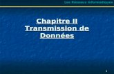 Les Réseaux Informatiques Chapitre II Transmission de Données 1.