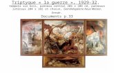 Triptyque « la guerre », 1929-32, tempera sur bois, panneau central 204 x 204 cm, panneaux latéraux 204 x 102 cm chacun, Gemäldegalerie Neue Meister, Dresde
