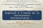 République Algérienne Démocratique et Populaire Ministère de l’Enseignement Supérieur et de la Recherche Scientifique 3 ÈME C ONFÉRENCE A LGERO - F RANÇAISE.