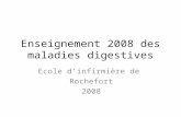 Enseignement 2008 des maladies digestives Ecole d’infirmière de Rochefort 2008