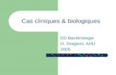 Cas cliniques & biologiques ED Bactériologie O. Oregioni, AHU 2005.