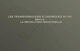 LES TRANSFORMATIONS ÉCONOMIQUES DU XIX SIÈCLE: LA RÉVOLUTION INDUSTRIELLE.