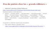 Peu de poésie chez les « grands éditeurs » Gallimard, collection poésie/Gallimard  Quelques.