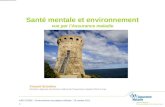 ARS CORSE – Environnement et pratique médicale - 15 octobre 2011 1 Santé mentale et environnement vue par l’Assurance maladie Vincent Sciortino Direction.