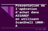 Présentation de l’opération d’achat dans ASSAREF en utilisant ScanShell 1000-A 16 / 08 / 2013.