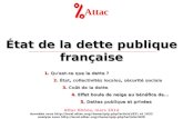 État de la dette publique française Attac Attac Rhône, mars 2014 données sous  et 1832 analyse sous .