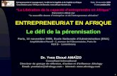 Entrepreneuriat et management : le défi de la fragilité et de l’agilité en Afrique Paris, 10 novembre 2009 Coordination pour l’Afrique de Demain, .