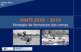 HAITI 2010 – 2013 Stratégie de fermeture des camps Janvier 2013 HCT.