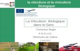 La viticulture et la viniculture Biologique La Viticulture Biologique dans le Gers Comenius Regio P.R.O.U.D. Séminaire de Valtice 5 avril 2013.