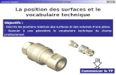 Construction mécanique / TP Coupleur / La position des surfaces et le vocabulaire technique X? La position des surfaces et le vocabulaire technique Objectifs.