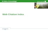 Web Citation Index. Copyright 2006 Thomson Corporation 2 Qu’est ce que le Web Citation Index? Index multidisciplinaire de citations de publications accessibles