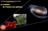 Cohésion et transformation de la matière La matière, de l’atome aux galaxies.