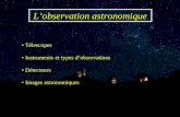 Télescopes Instruments et types d’observations Détecteurs Images astronomiques L’observation astronomique.