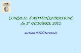 1 CONSEIL d’ADMINISTRATION du 1 er OCTOBRE 2011 section Méditerranée.