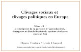 1 Clivages sociaux et clivages politiques en Europe Séance 3 : L’émergence de la question à l’âge industriel, émergence et déstabilisation du système de.