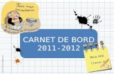 CARNET DE BORD 2011-2012 Mme XXX Classe X