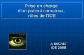 Prise en charge d’un patient comateux, rôles de l’IDE A BECRET IDE 2008.
