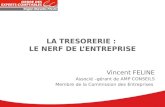 LA TRESORERIE : LE NERF DE L’ENTREPRISE Vincent FELINE Associé –gérant de AMP CONSEILS Membre de la Commission des Entreprises.