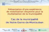 Présentation d’une expérience de mobilisation citoyenne pour la revitalisation de la municipalité Cas de la municipalité de Notre-Dame-de-Montauban.