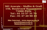 © Décembre 2006 - Tous droits réservés Ceci est le support d'une présentation oraleMG Avocats - Meffre & Grall1 MG Avocats - Meffre & Grall 156, Boulevard.