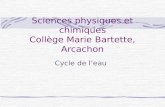 Sciences physiques et chimiques Coll è ge Marie Bartette, Arcachon Cycle de l ’ eau.