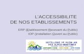 L’ACCESSIBILITE DE NOS ETABLISSEMENTS ERP (Etablissement Recevant du Public) IOP (Installation Ouvert au Public)