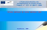 1 « Professionnalisation des enseignements en travail social» Tempus n° ETF-JP-00471-2008 Fiches métiers de trois métiers clés Kazakhstan, 2009.