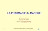 La Pharmacie du Marché adhère au réseau ALPHEGA 1 LA PHARMACIE du MARCHE Communique Sur l’homéopathie.