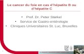 1 CLINIQUES UNIVERSITAIRES SAINT-LUC 1 Le cancer du foie en cas d’hépatite B ou d’hépatite C Prof. Dr. Peter Stärkel Service de Gastro-entérologie Cliniques.