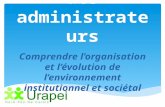 Formation des administrateurs Comprendre l’organisation et l’évolution de l’environnement institutionnel et sociétal.