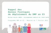 Rappel des Bonnes Pratiques de déploiement du DMP en ES Docteur Nicole JANIN – Correspondant médical de l’ASIP Santé Programme DMP en ES - Réunion du 7.