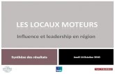 Influence et leadership en région Synthèse des résultats Jeudi 14 Octobre 2010.