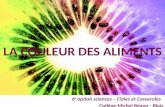6 e option sciences – Fioles et Casseroles Collège Michel Bégon - Blois LA COULEUR DES ALIMENTS.