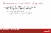 Formation en accessibilité du Web Accessibilité des PDF et des documents téléchargeables (SGQRI 008-02) par Vincent François Coopérative AccessibilitéWeb.