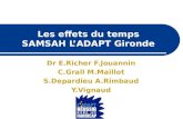 Les effets du temps SAMSAH L’ADAPT Gironde Dr E.Richer F.Jouannin C.Grall M.Maillot S.Depardieu A.Rimbaud Y.Vignaud.
