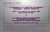 C LAIRE D ANIS D E A LMEIDA Avocat au Barreau de Paris ______________________________________ 20/11/091 LE FINANCEMENT DE LA PROTECTION DES MONUMENTS HISTORIQUES.
