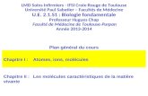 LMD Soins Infirmiers - IFSI Croix-Rouge de Toulouse Université Paul Sabatier – Facultés de Médecine U.E. 2.1.S1 : Biologie fondamentale Professeur Hugues.