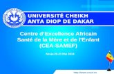 CEA-SAMEF Mai 2014 UNIVERSITÉ CHEIKH ANTA DIOP DE DAKAR Centre d’Excellence Africain Santé de la Mère et de l’Enfant (CEA-SAMEF) CEA-SAMEF - .