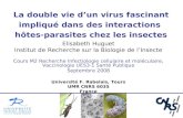 Elisabeth Huguet Institut de Recherche sur la Biologie de l’Insecte Cours M2 Recherche Infectiologie cellulaire et moléculaire, Vaccinologie UES3-1 Santé.