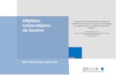 Hôpitaux Universitaires de Genève Etre les premiers pour vous Images et brefs descriptifs des moyens de protection des personnes, pour la désinfection
