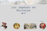 Les repères en Histoire 4 ème Partie 2. La monarchie constitutionnelle… 1815 -1848 1815 -1835 1815 -1858.