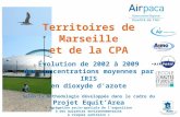 Territoires de Marseille et de la CPA Évolution de 2002 à 2009 des concentrations moyennes par IRIS en dioxyde d’azote Selon la méthodologie développée.