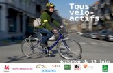Tous vélo-actifs Workshop du 19 juin 2014. Une action du Plan Wallonie cyclable Un partenariat fort avec 25 entreprises « pilotes » ; Un contrat portant.