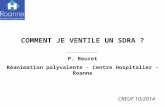 COMMENT JE VENTILE UN SDRA ? P. Beuret Réanimation polyvalente - Centre Hospitalier - Roanne CREUF 10/2014.