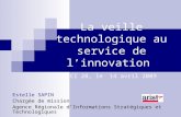 La veille technologique au service de l’innovation CCI 28, le 14 avril 2009 Estelle SAPIN Chargée de mission Agence Régionale d’Informations Stratégiques.