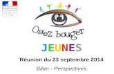 JEUNES Réunion du 23 septembre 2014 Bilan - Perspectives.