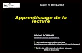 Apprentissage de la lecture Michel ZORMAN Michel.zorman@ujf-grenoble.fr  Laboratoire Cogni-Sciences IUFM