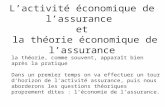 L’activité économique de l’assurance et la théorie économique de l’assurance la théorie, comme souvent, apparaît bien après la pratique Dans un premier.